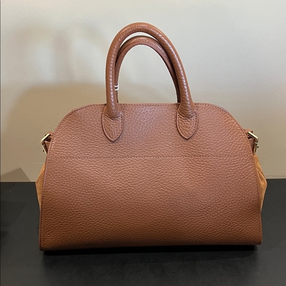 Anna Paola | Italian Leather Satchel w/ Crossbody & Scarf - Picture 4 of 17